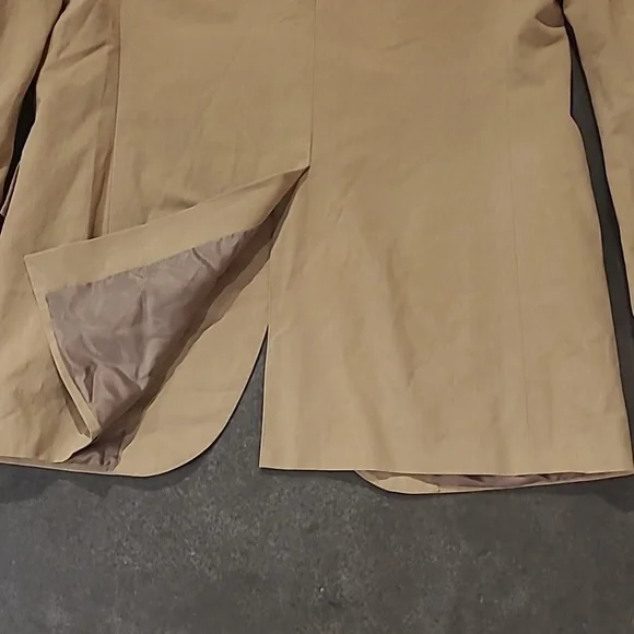 POLO BY RALPH LAUREN TAN 100% COTTON SPORT COAT BLAZER MADE IN ITALY - Picture 10 of 13